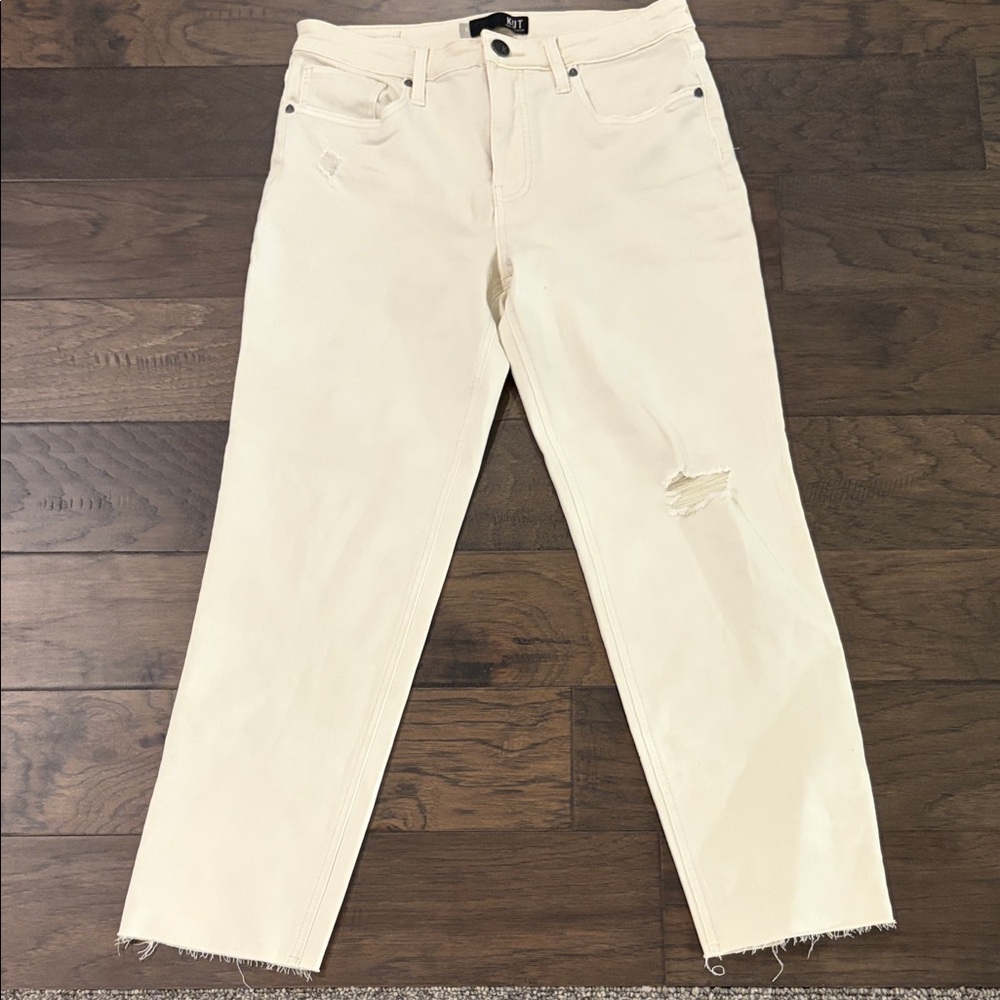 New Without Tags Rachael Fab Ab Ecru Mom Jeans Sz 8